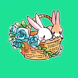 Bunny Blossom Stickers